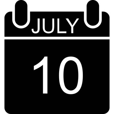 Haziran Glyph vektörü Simge Tasarımı