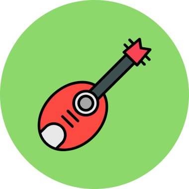 gitar simgesi vektör illüstrasyonu