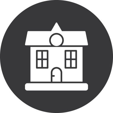 Tek bir ev simgesinin vektör illüstrasyonu