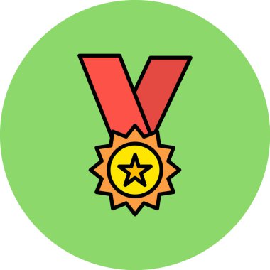 Ödül madalyası ikonu - taslak biçiminde