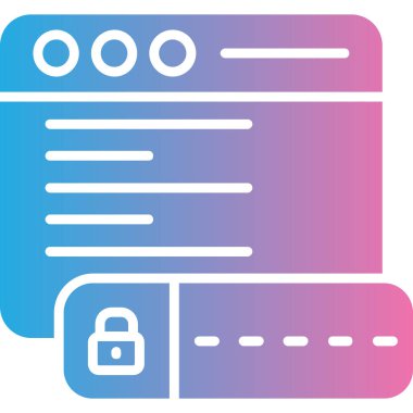 Kilit. Web simgesi basit illüstrasyon