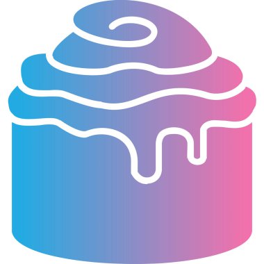 Kek. Web simgesi basit illüstrasyon