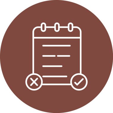 Kontrol listesi. Web simgesi basit illüstrasyon