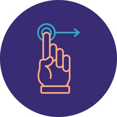 parmakla gösterilen sol simge doldurulmuş dış hat biçimi