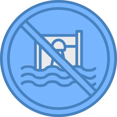 Yüzme havuzu ikonu yok. vektör tasarımı