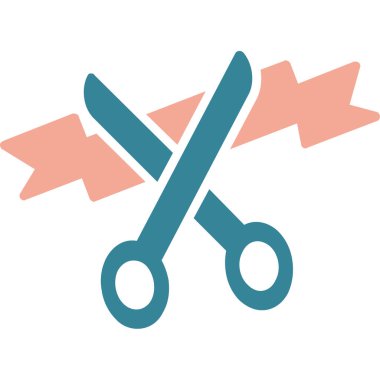 Makas. Web simgesi basit illüstrasyon