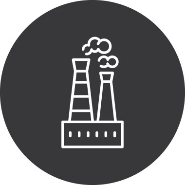 Modern fabrika simgesinin vektör illüstrasyonu