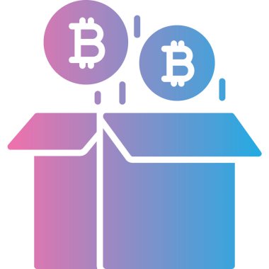 bitcoin. Web simgesi basit illüstrasyon