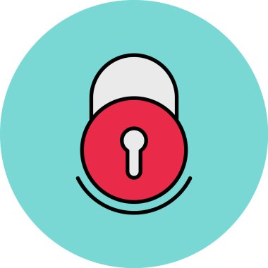 kilit simgesi, vektör illüstrasyon tasarımı