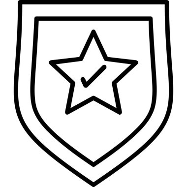 askeri rozet vektör simgesi