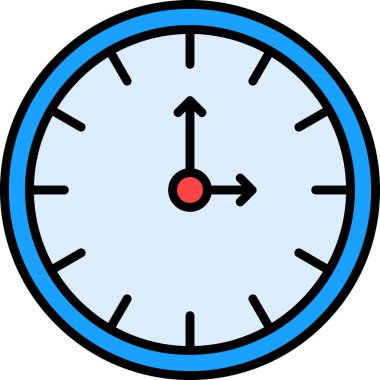 Saat. Web simgesi basit illüstrasyon