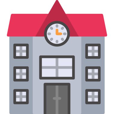 okul inşa vektör illüstrasyonu