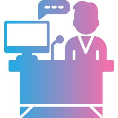 Bir bilgisayar simgesinin vektör illüstrasyonu