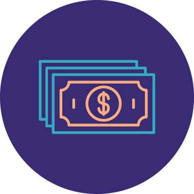 Taslak biçiminde fatura dolar para simgesi