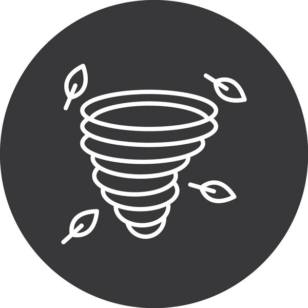 vector illustration of a single tornado icon