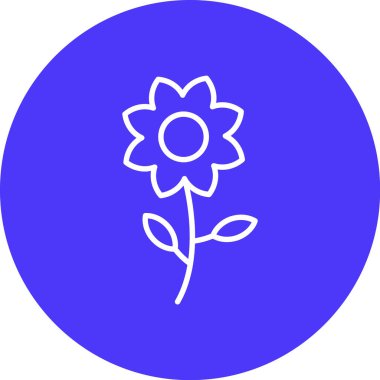 Moda tarzında izole edilmiş çiçek simgesi