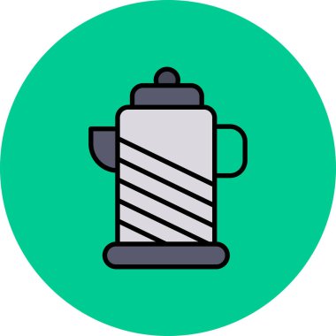 Bir çaydanlık simgesinin vektör illüstrasyonu