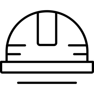 Miğfer yapı simgesi taslak biçiminde