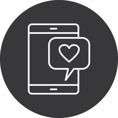 Cep telefonu simgesi, vektör illüstrasyonu