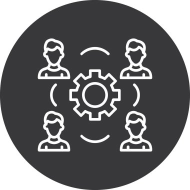 iş takımı simgesi vektör illüstrasyonu