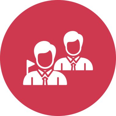 İş insanları simgesinin vektör illüstrasyonu