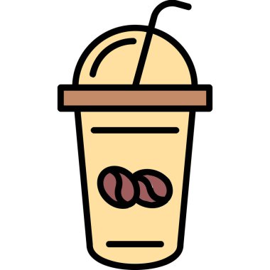 Kahve. Web simgesi basit illüstrasyon