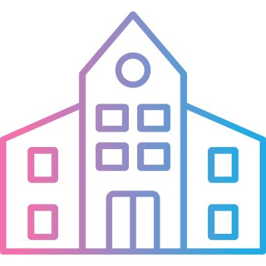 bina simgesi modern vektör illüstrasyonu