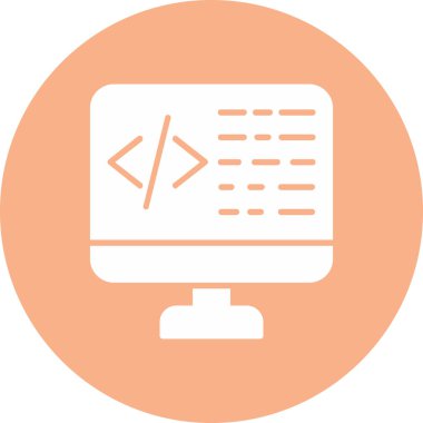 Bilgisayar. Web simgesi basit illüstrasyon