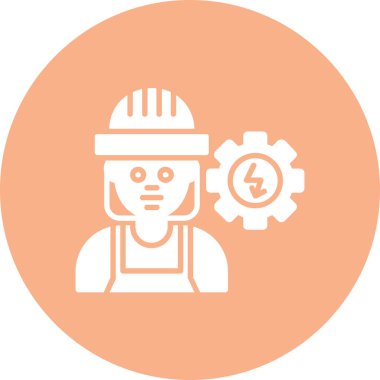 İngiliz anahtarı olan bir adamın vektör çizimi