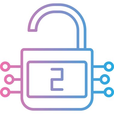 Kilit simgesini vektör renk tasarımına kilitle