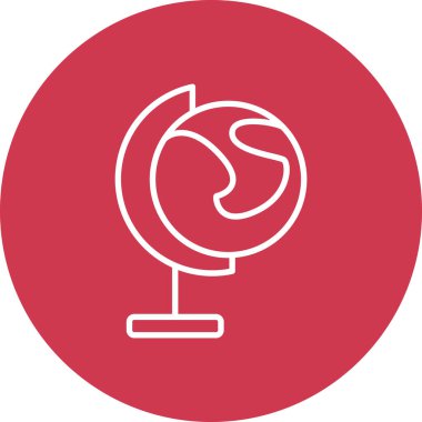 Küre. Web simgesi basit illüstrasyon