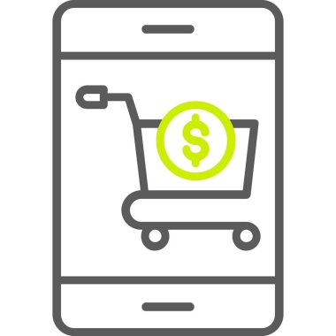 çevrimiçi alışveriş kavramı, vektör illüstrasyonu