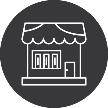 Mağaza. Web simgesi basit illüstrasyon