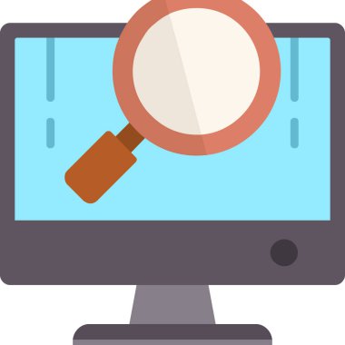 Bilgisayar. Web simgesi basit illüstrasyon