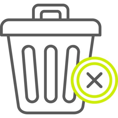 Çöp kutusu simgesini ana hatlarıyla sil