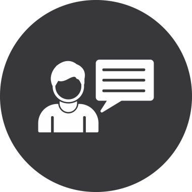 Müşteri hizmetleri ikonu, basit tasarım. vektör illüstrasyonu