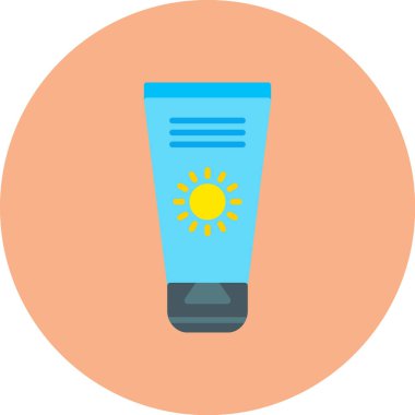 Krema. Web simgesi vektör illüstrasyonu