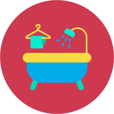 Banyo simgesinin vektör illüstrasyonu