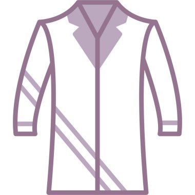 Ceket düz vektör simgesi