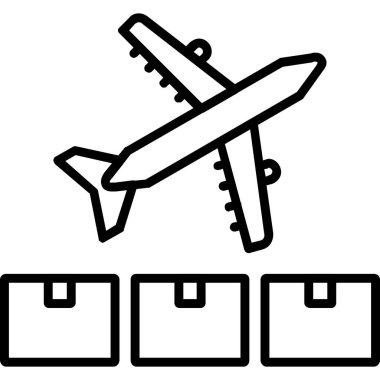 Uçak. Web simgesi basit illüstrasyon