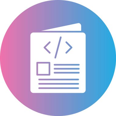 Kodlama simgesi, vektör illüstrasyonu