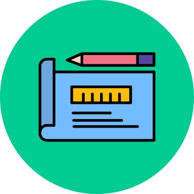 Kalem. Web simgesi basit illüstrasyon