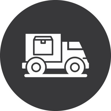 Bir kamyon simgesinin vektör çizimi