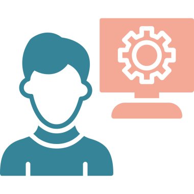 İş adamı. Basit illüstrasyon