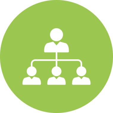 ağ simgesi. Bu düz yuvarlak kare beyaz arkaplan üzerinde eko yeşil renk, yuvarlak ve gri renkler kullanır.