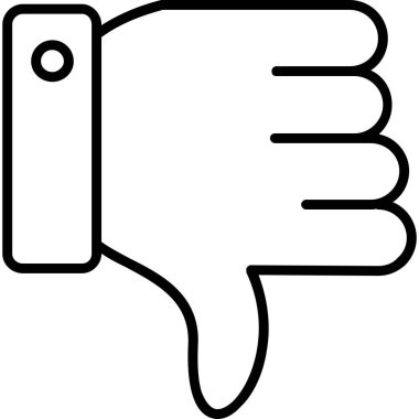 işaret parmağı jest simgesi ana hat biçiminde