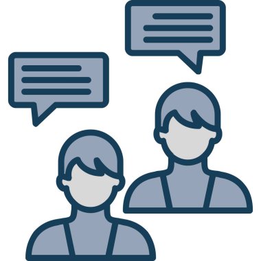 Konuş. Web simgesi basit illüstrasyon