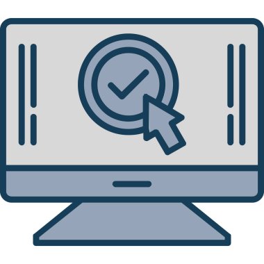 Dizüstü bilgisayar simgesi vektör çizimi