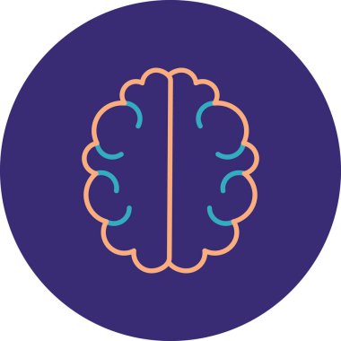 beyin ikonu vektör illüstrasyonu