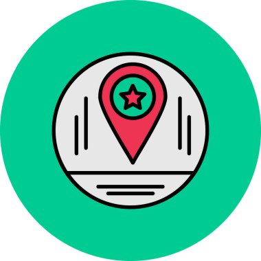 konum pin simgesi vektör illüstrasyonu